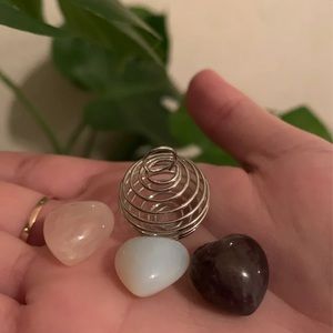 Mini heart crystals with pendant
